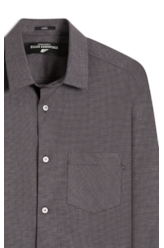 Camisa Tricoline Plaid Cinza