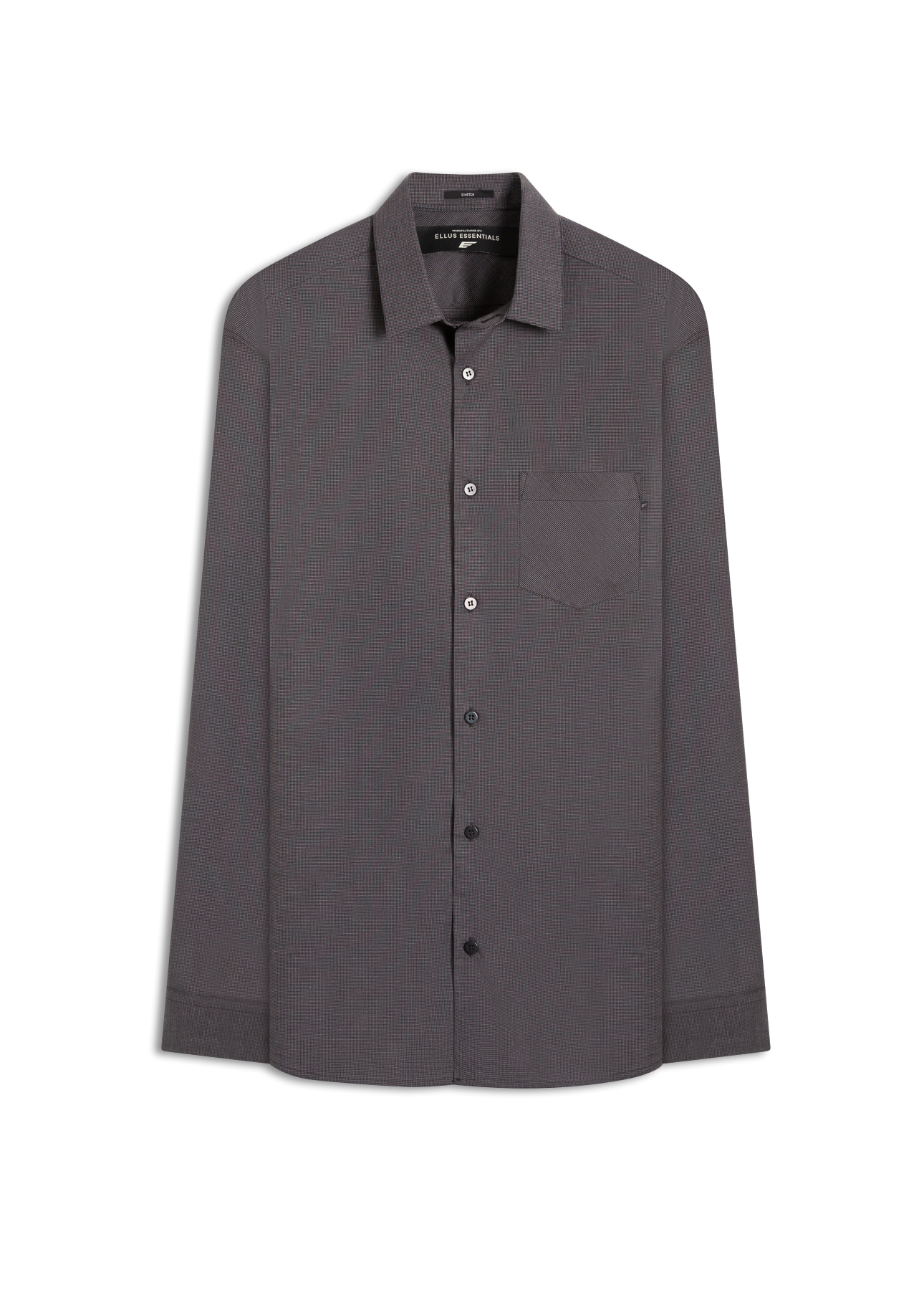 Camisa Tricoline Plaid Cinza