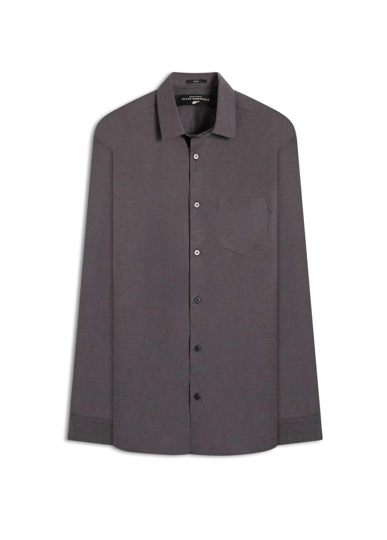 Camisa Tricoline Plaid Cinza