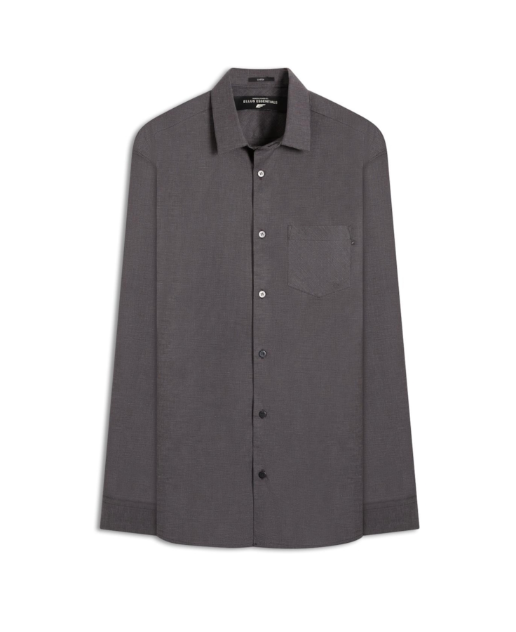 Camisa Tricoline Plaid Cinza