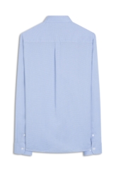 Camisa Tricoline Ravello Stripes Slim Azul Chofer