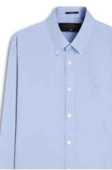 Camisa Tricoline Ravello Stripes Slim Azul Chofer