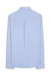 Camisa Tricoline Ravello Stripes Slim Azul Chofer