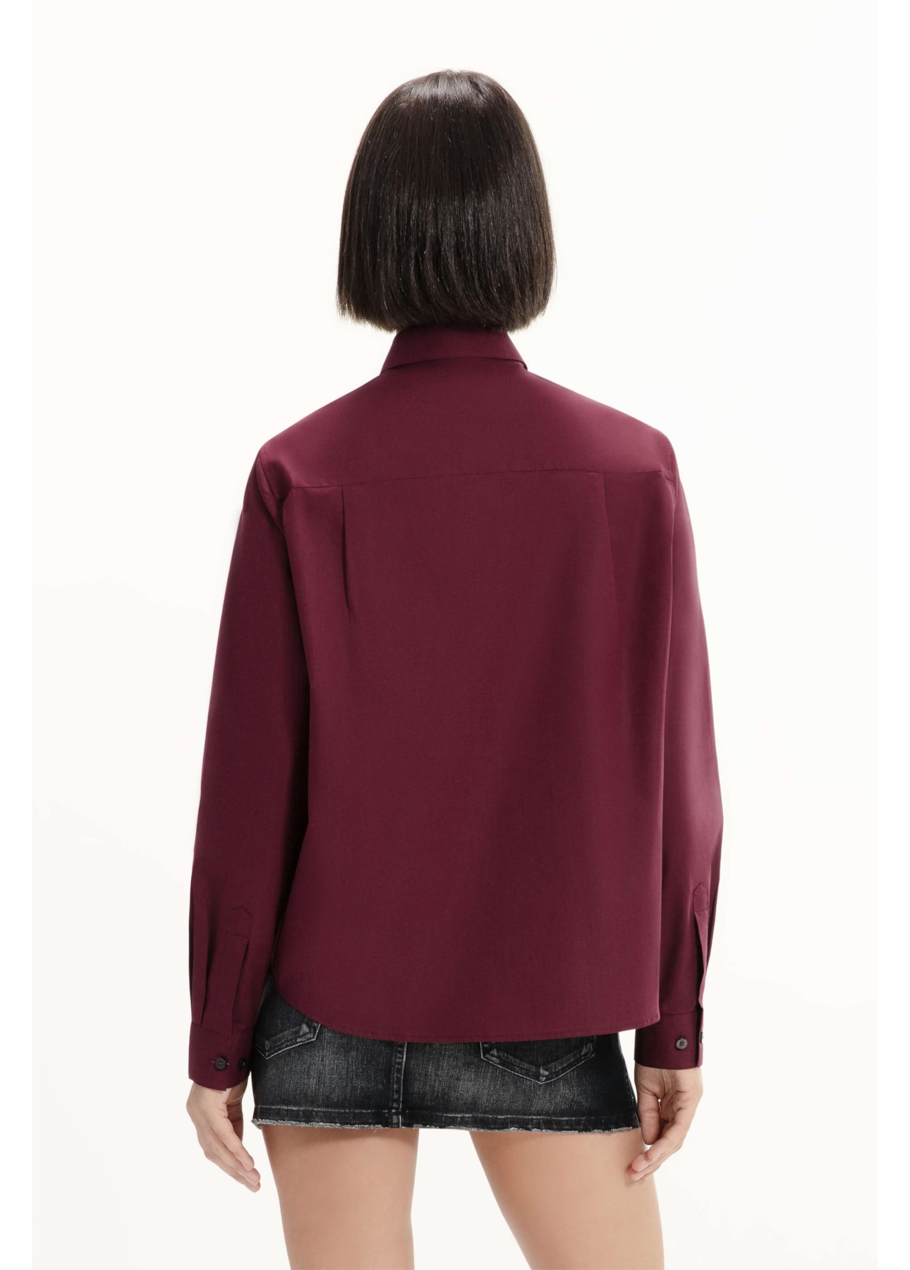 Camisa Tricoline Relaxed Bordeaux