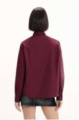 Camisa Tricoline Relaxed Bordeaux