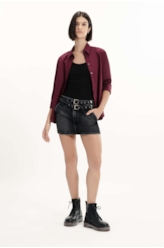 Camisa Tricoline Relaxed Bordeaux