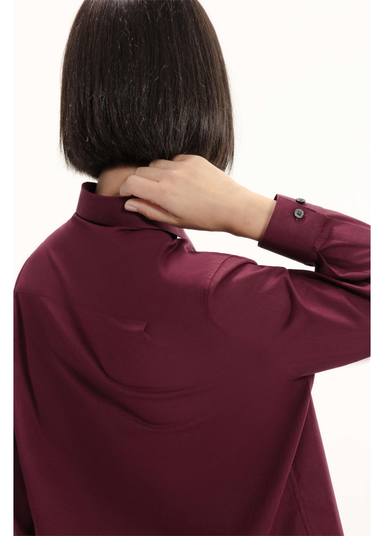 Camisa Tricoline Relaxed Bordeaux