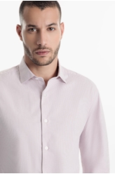 Camisa Tricoline Rose Slim Rosa Velho