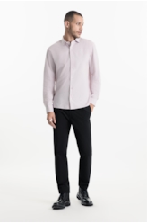 Camisa Tricoline Rose Slim Rosa Velho