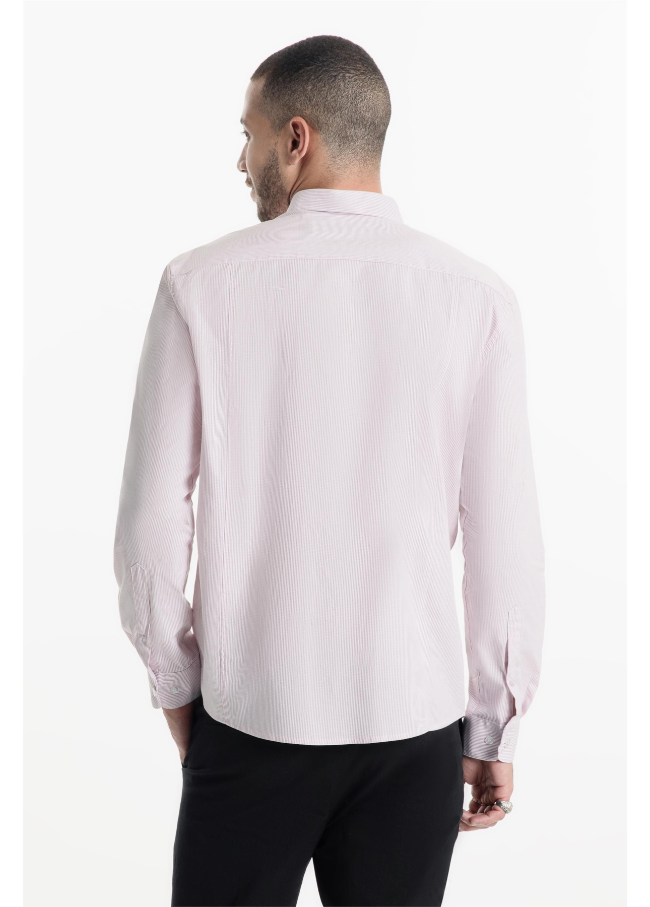 Camisa Tricoline Rose Slim Rosa Velho