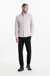 Camisa Tricoline Rose Slim Rosa Velho