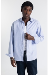 Camisa Tricoline San Angelo Azul Bic