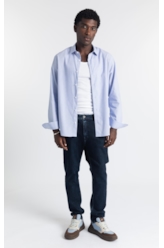 Camisa Tricoline San Angelo Azul Bic