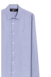 Camisa Tricoline San Angelo Azul Bic