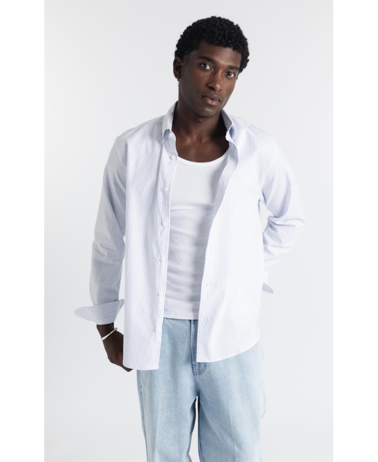 Camisa Tricoline San Marcos Azul Claro