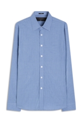 Camisa Tricoline Sky Slim Anatomic Azul Seco