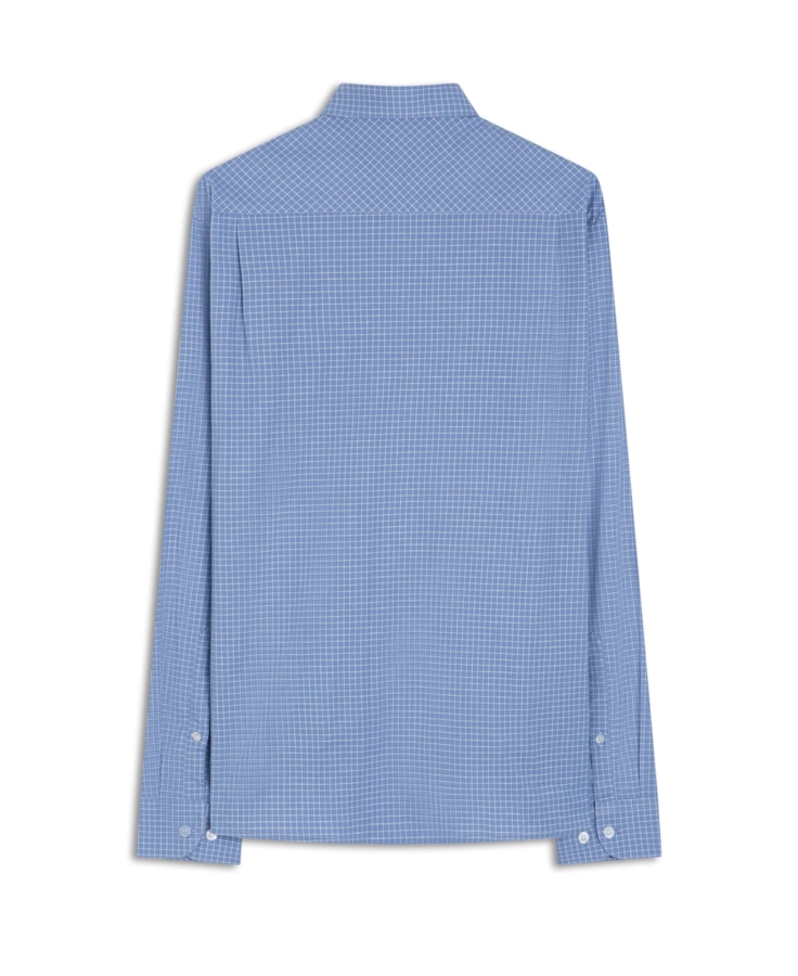 Camisa Tricoline Sky Slim Anatomic Azul Seco