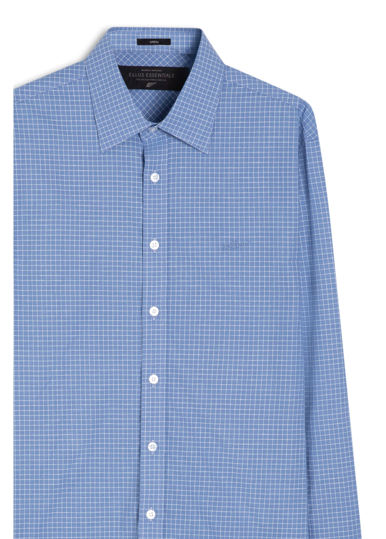 Camisa Tricoline Sky Slim Anatomic Azul Seco