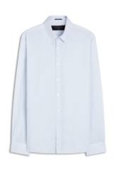 Camisa Tricoline Slim Azul Claro