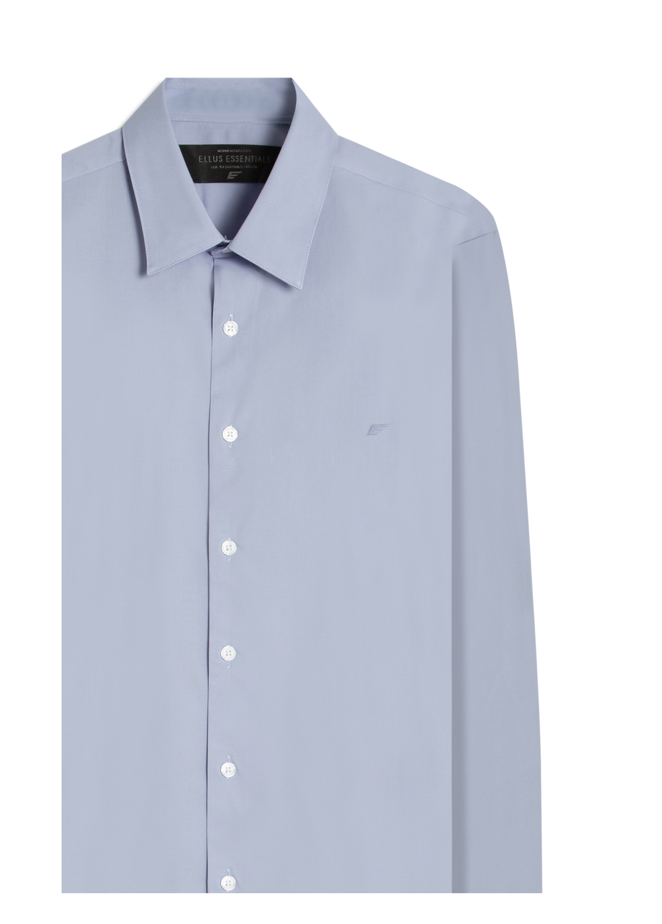 Camisa Tricoline Slim Irish Azul Bic