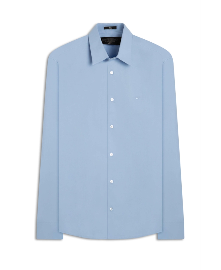 Camisa Tricoline Slim Irish Azul Claro