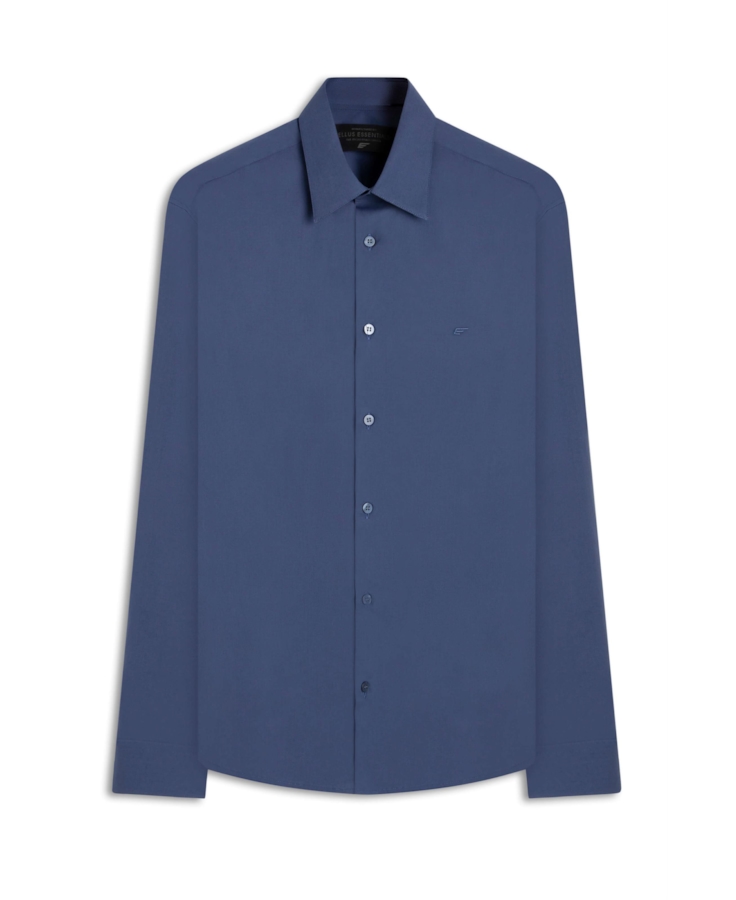 Camisa Tricoline Slim Irish Azul Jeans