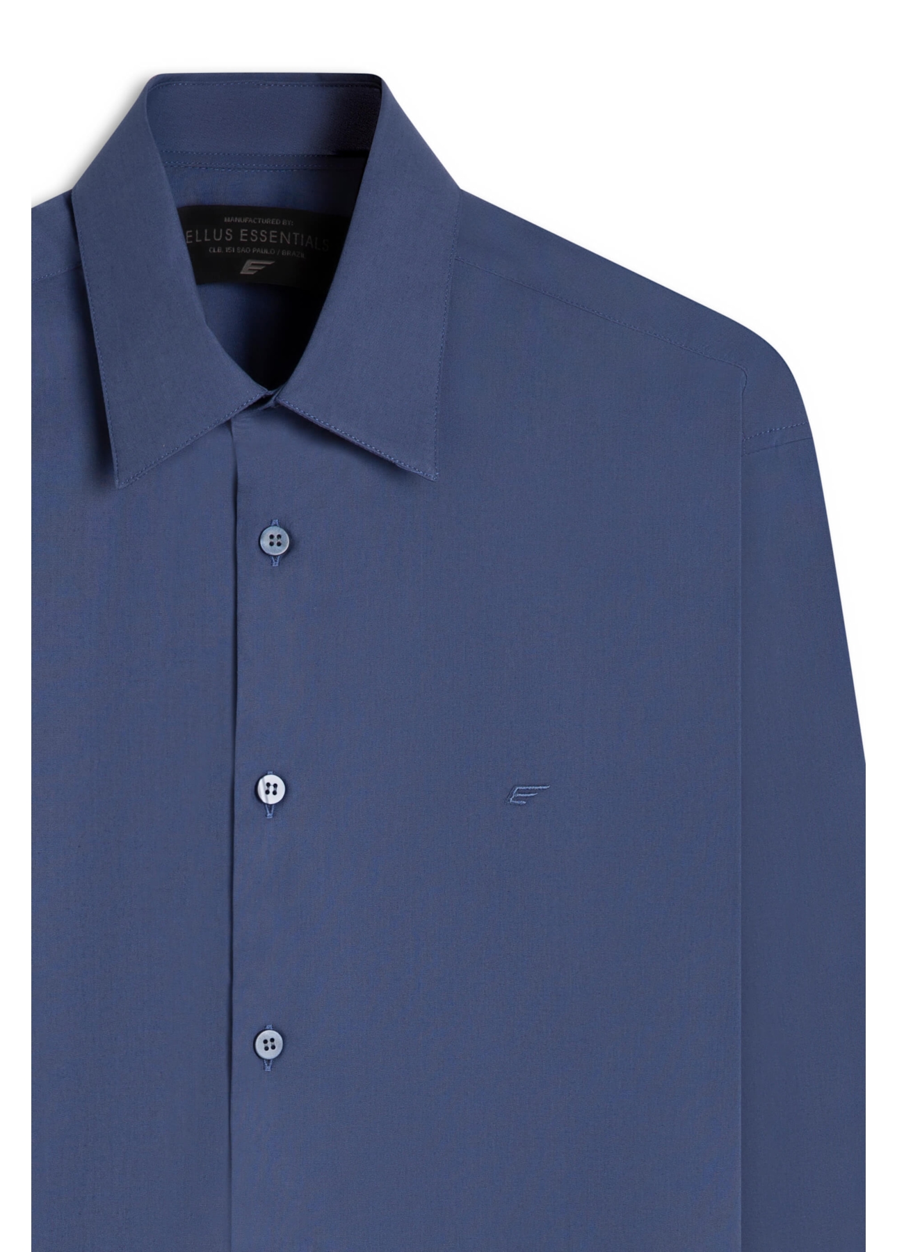 Camisa Tricoline Slim Irish Azul Jeans