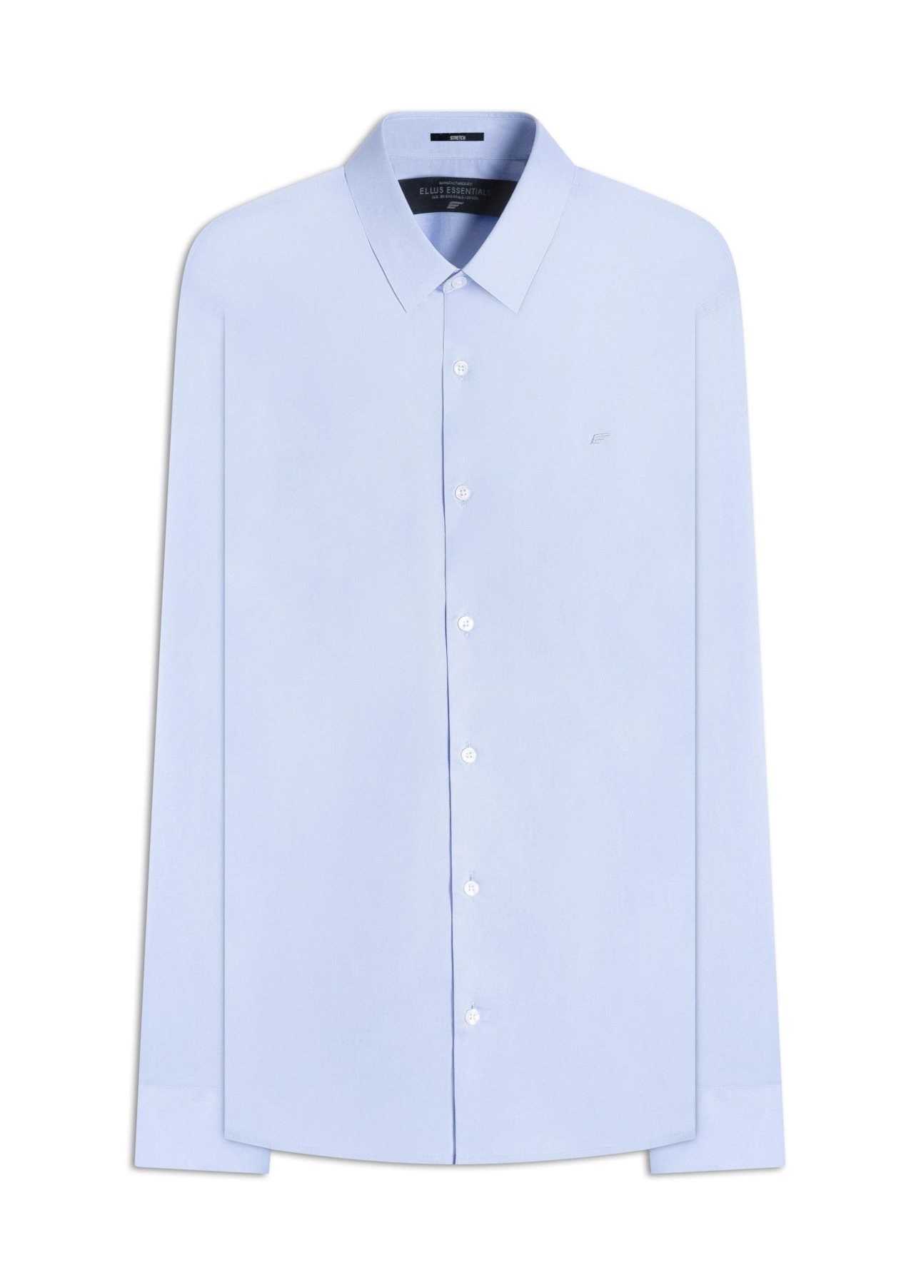 Camisa Tricoline Slim Irish  Azul Pervante