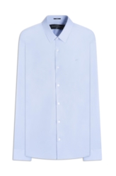 Camisa Tricoline Slim Irish  Azul Pervante