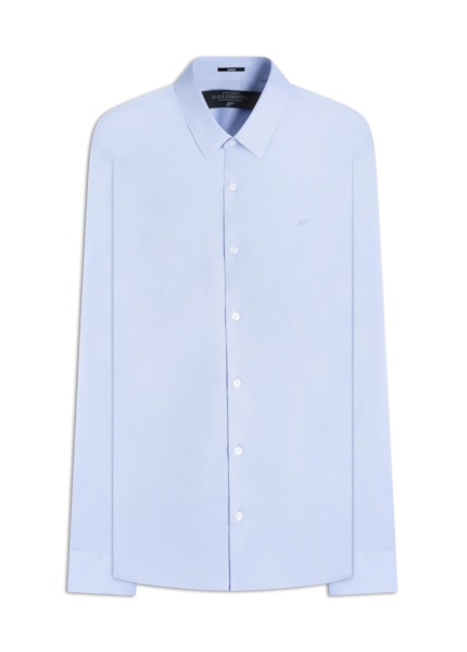 Camisa Tricoline Slim Irish  Azul Pervante