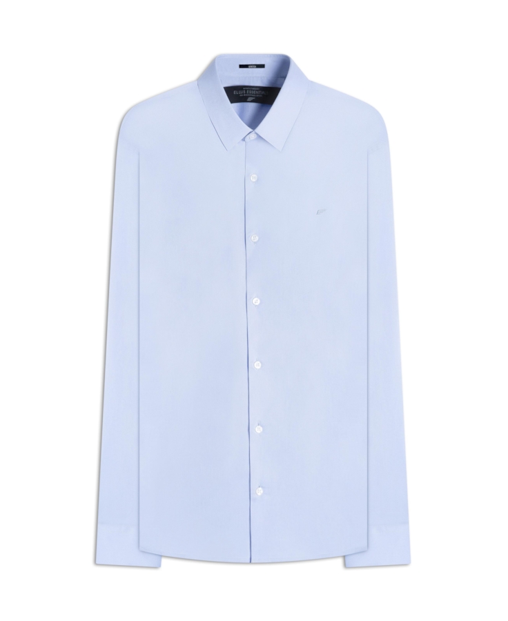 Camisa Tricoline Slim Irish  Azul Pervante