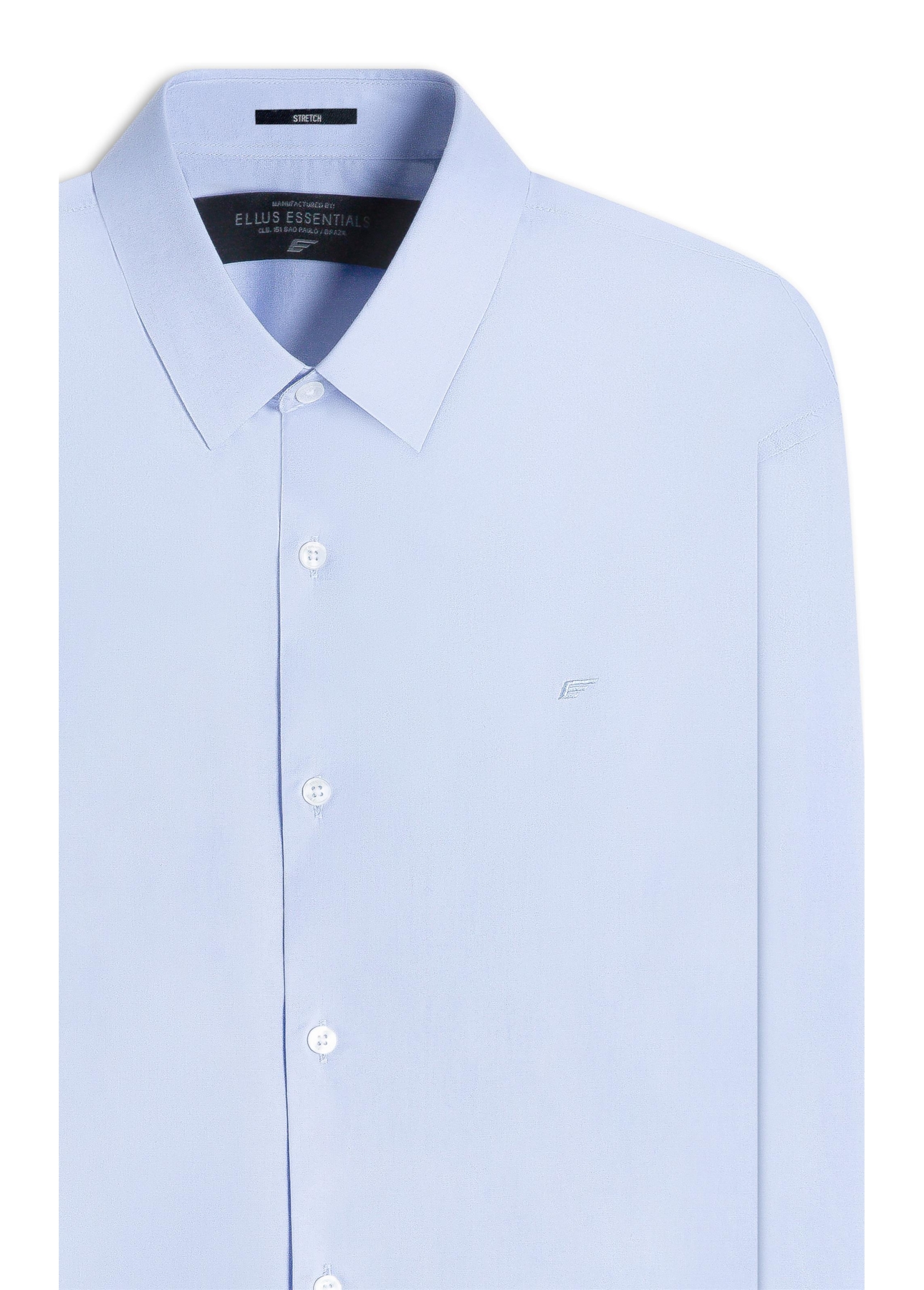 Camisa Tricoline Slim Irish  Azul Pervante