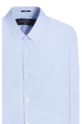Camisa Tricoline Slim Irish  Azul Pervante