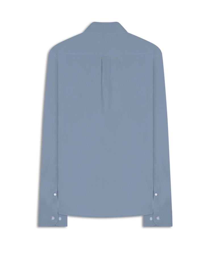 Camisa Tricoline Slim Irish Azul Seco
