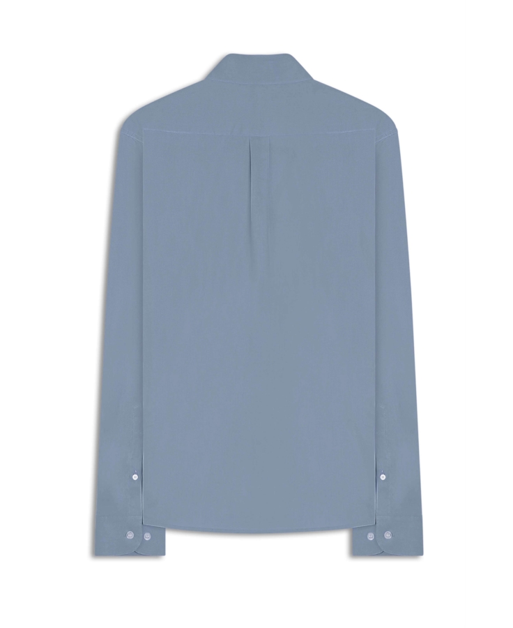 Camisa Tricoline Slim Irish Azul Seco