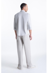Camisa Tricoline Slim Irish Cinza