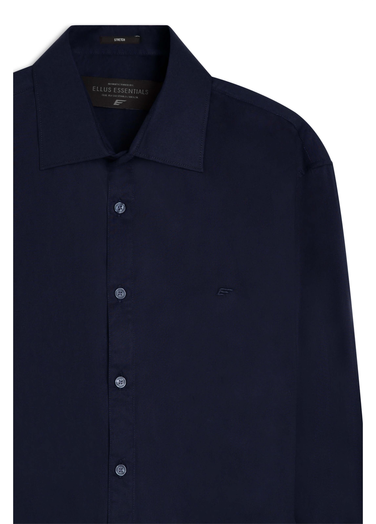 Camisa Tricoline Slim Irish Dark Navy
