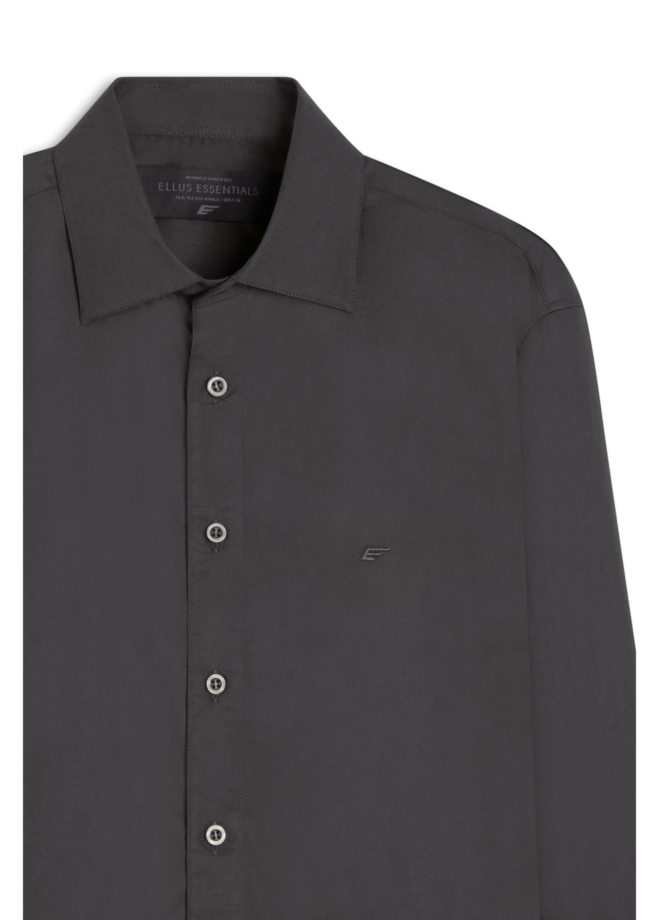 Camisa Tricoline Slim Irish  Grafite