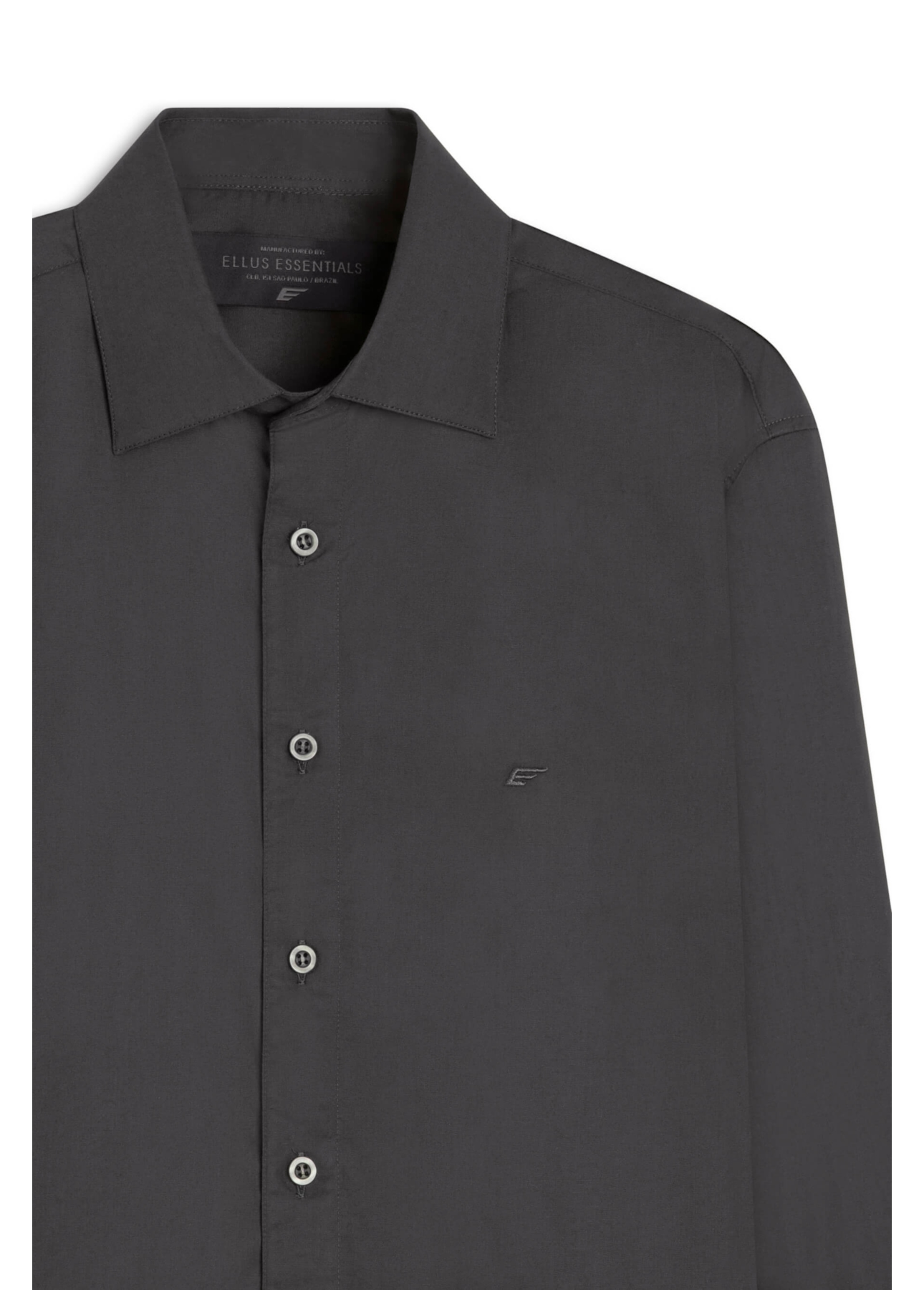 Camisa Tricoline Slim Irish  Grafite