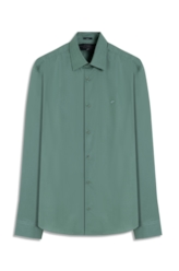 Camisa Tricoline Slim Irish Verde Army