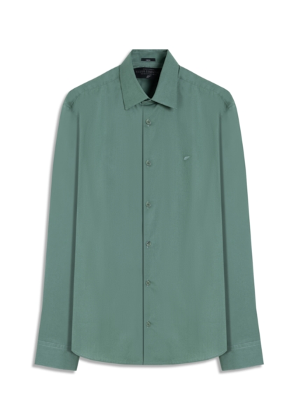 Camisa Tricoline Slim Irish Verde Army
