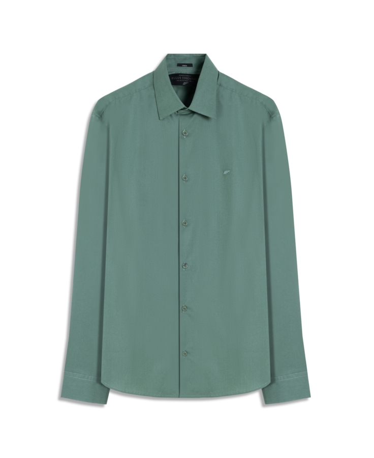 Camisa Tricoline Slim Irish Verde Army