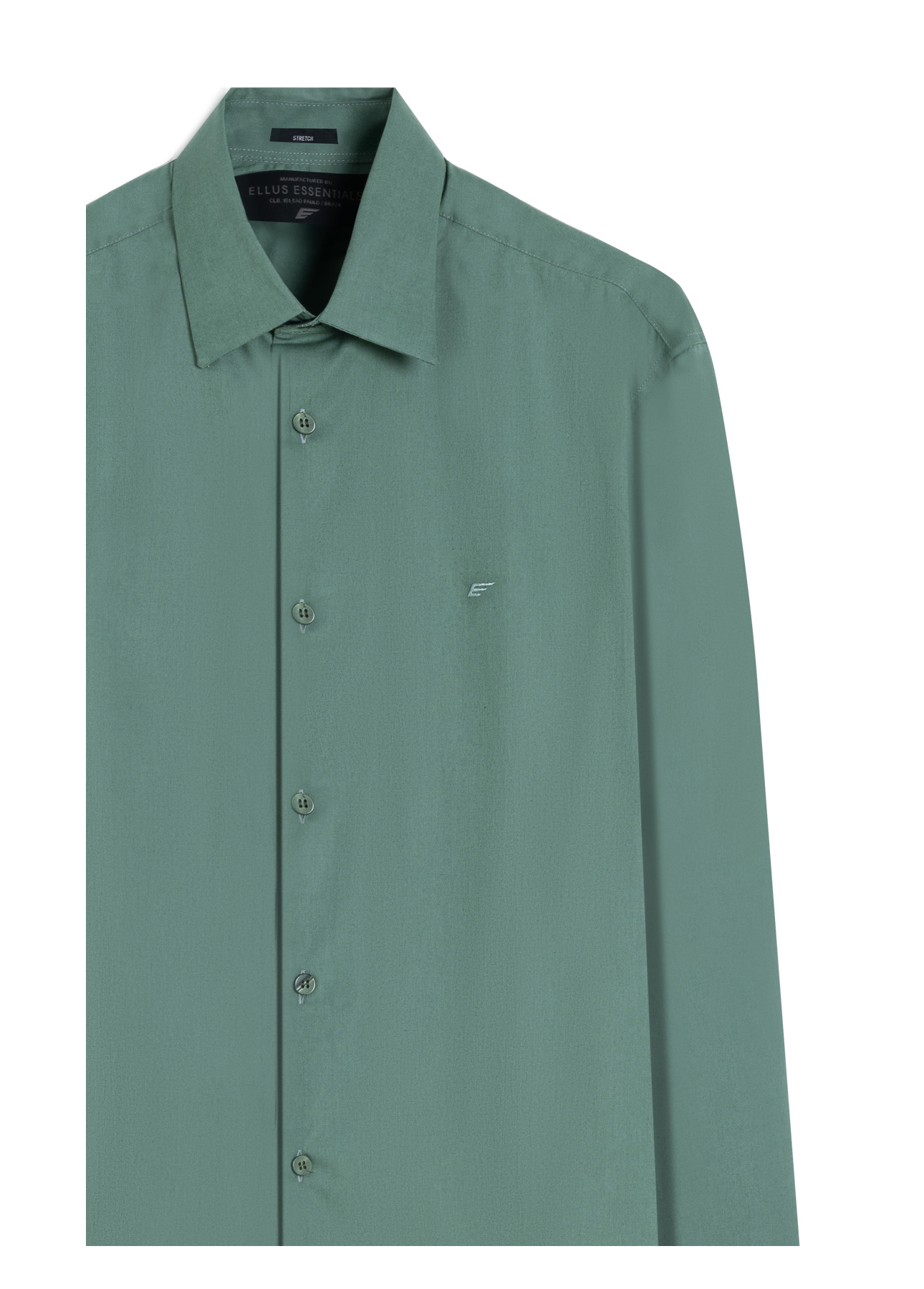Camisa Tricoline Slim Irish Verde Army