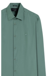 Camisa Tricoline Slim Irish Verde Army