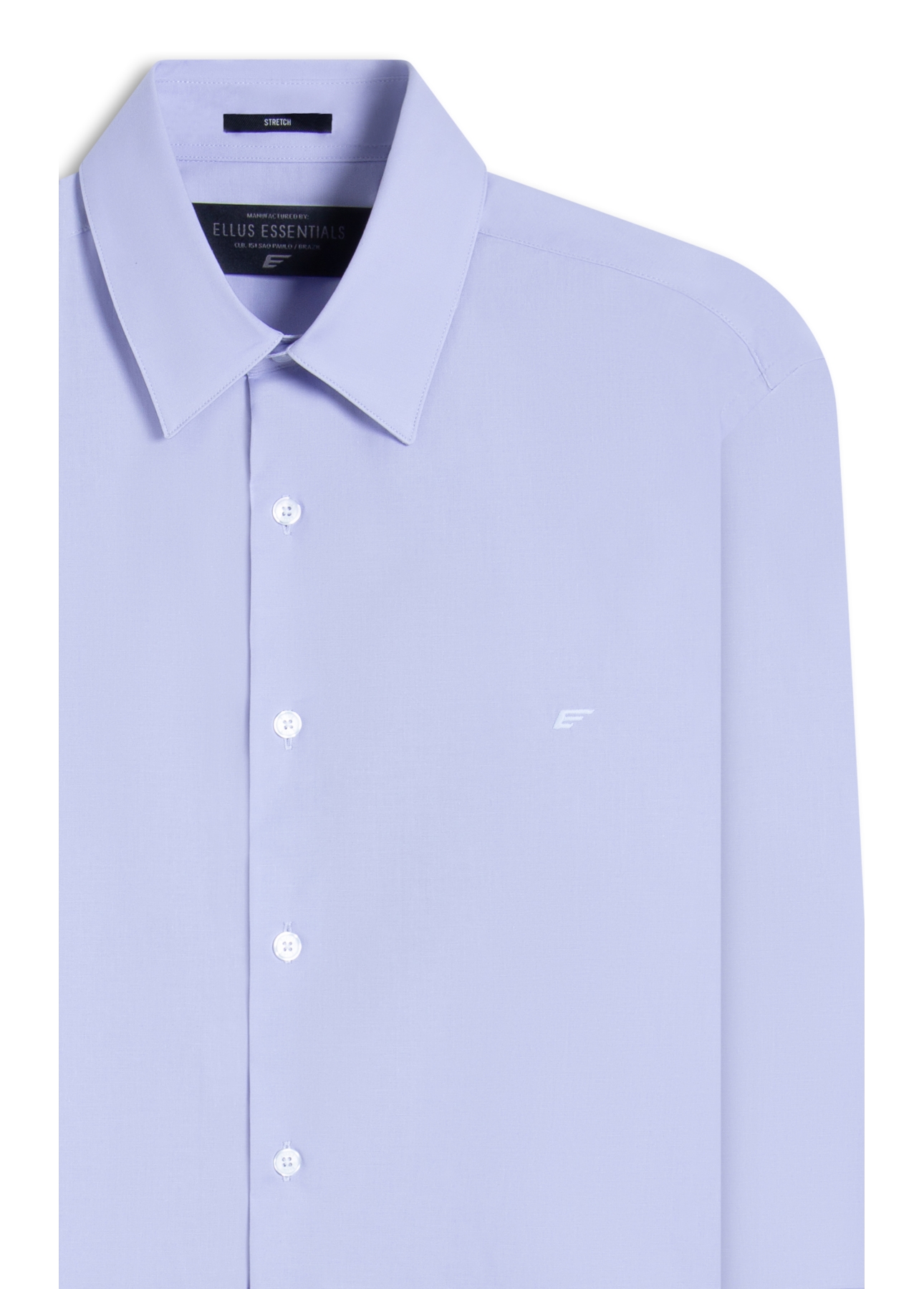 Camisa Tricoline Slim Irish White Blue