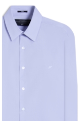 Camisa Tricoline Slim Irish White Blue