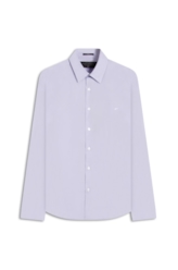 Camisa Tricoline Slim Irish White Blue