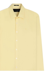Camisa Tricoline Slim Italian Amarelo Claro