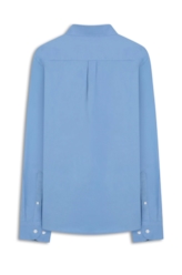 Camisa Tricoline Slim Italian Azul Pervante