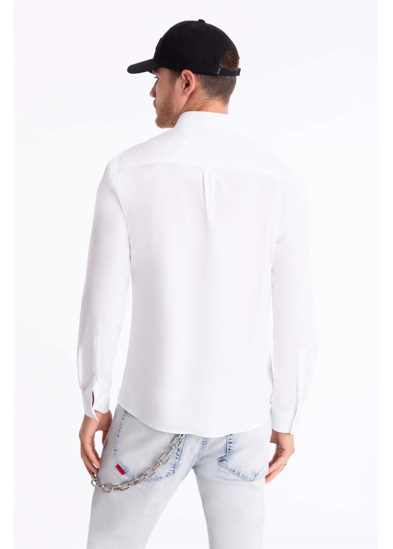 Camisa Tricoline Slim Italian Branco  Pç/P)